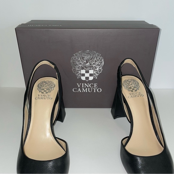 Vince Camuto Pointed Toe block heels Women’s Size 8 1/2 Black - Picture 4 of 7